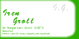 iren groll business card